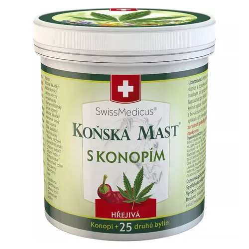 SWISSMEDICUS Koňská mast s konopím hřejivá 250 ml