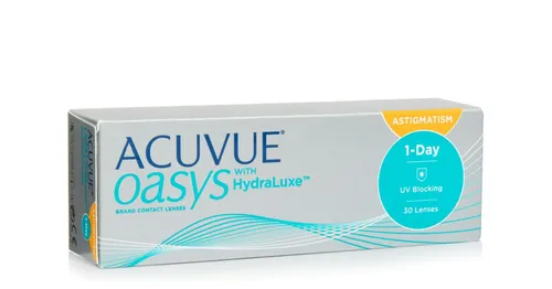 Acuvue Oasys 1-Day with HydraLuxe for Astigmatism (30 linser) - endagslinser, toriske linser silikone hydrogel, Senofilcon A