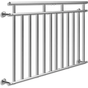 monzana® Französisches Balkongeländer Edelstahl 90x156cm