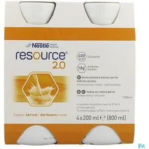 Resource 2.0 Abricot 4x200ml 12100545