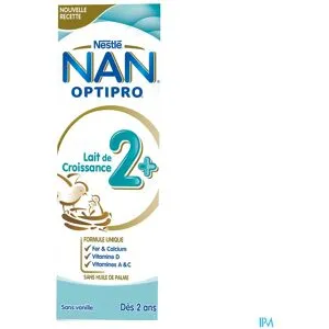 Nestle Nan Optipro Lait de Croissance 2+ Bébé 2+ Ans 1L