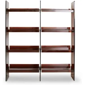 HKliving - Regalsystem aus Acryl, smokey brown / 160 cm