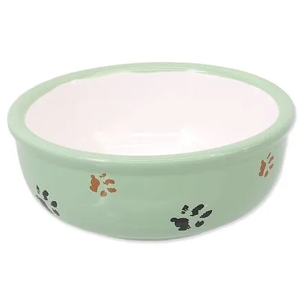 Miska MAGIC CAT keramická mačacia labka zelená 13 cm 0,33 l
