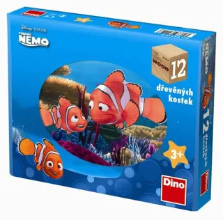 Dřevěné kostky Nemo – 12 kostek