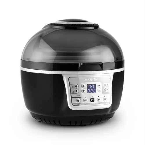 Klarstein VitAir Turbo, forrólevegős fritőz, 1400 W, 9 l, szürke-fekete