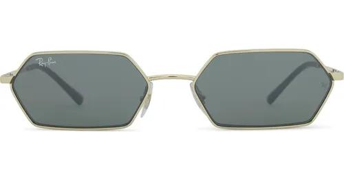 Ray-Ban Yevi RB3728 92136V 58 - obdélníkové sluneční brýle, unisex, zlaté