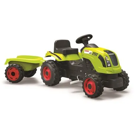 Smoby Šliapací traktor CLAAS zelený s vozíkom