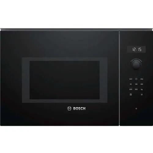 Cuptor cu microunde incorporabil Bosch BFL554MB0, 25L, 900W, sticla neagra