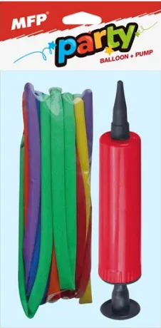 Set balónek noodle 20ks + pumpička