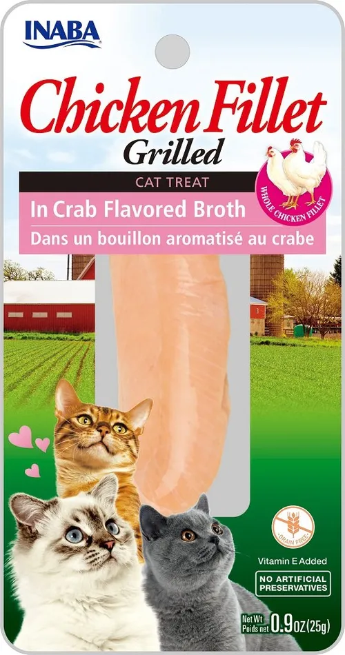 INABA Cat Grilled Chicken Filet - v krabím vývaru 25 g