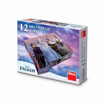 Dino FROZEN II 12 Drevené licenčné kocky