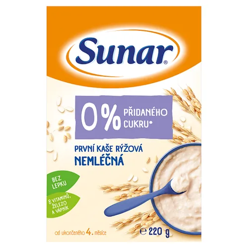 Sunar první kaše rýžová nemléčná 220g