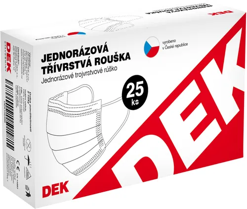 Rouška jednorázová třívrstvá 25 ks