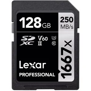 Lexar SDXC Professional 1667X 128GB UHS-II U3 V60 250MB/s