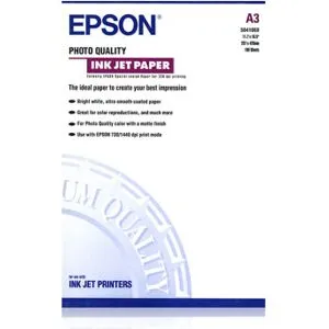 Epson A3 Photo Quality Ink Jet Paper 1440dpi (100ark), 102g/m2