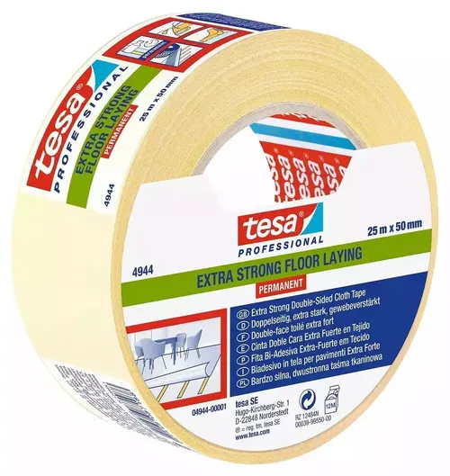 Páska na podlahy oboustranná Tesa 4944 50 mm/25 m bílý