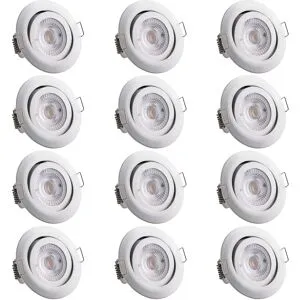 monzana® LED Einbauleuchte Krog 12er-Set Weiß