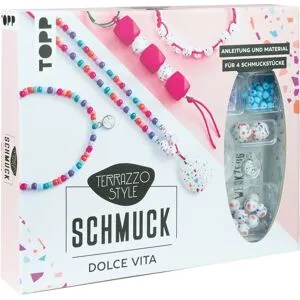 Topp Terrazzo-Schmuckset Dolce Vita (Knallig/ Pink)