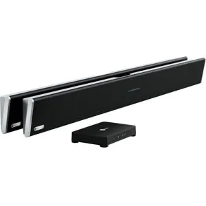 Nureva HDL410 Noir Système d'audioconférence mural avec 2 barres de son, micros et boîtier USB - spécial salle extra-large !