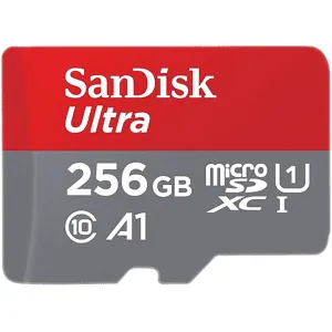 SanDisk Carte Mémoire Microsdxc Ultra A1 256 Gb Avec Adaptateur Sd (0619659200565)