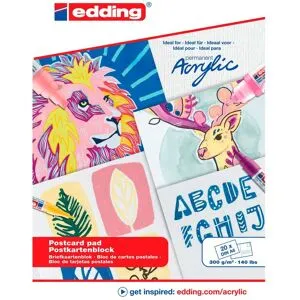 edding Acryl-/Ölmalblock - Postkarte