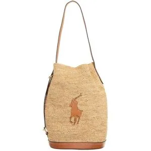 Polo Ralph Lauren Schultertasche - Slng Bckt-Bucket Bag-Medium - Gr. unisize - in Beige - für Damen