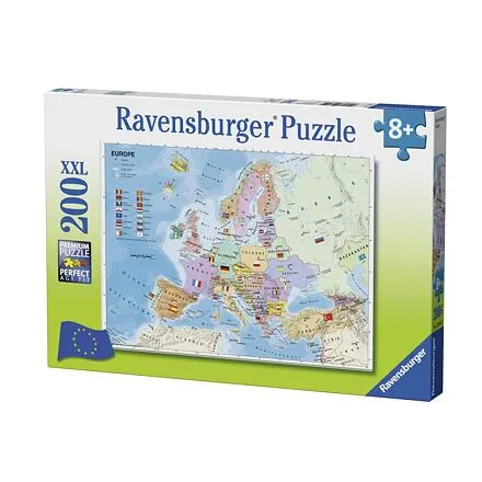 Ravensburger Mapa Evropy Puzzle 200 dílků