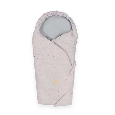 Beztroska zavinovacia deka do autosedačky PINK DOTS