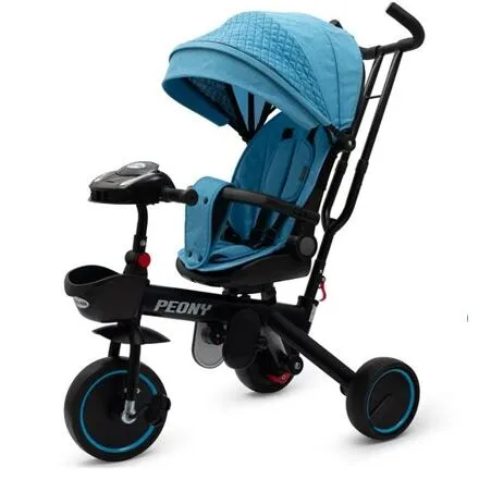 Detská trojkolka Baby Mix Pivonka EVA modrá