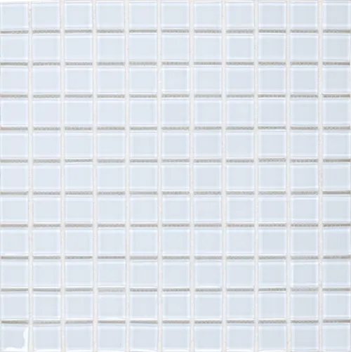 Sklenená mozaika Premium Mosaic bílá 30x30 cm lesk MOS25WH