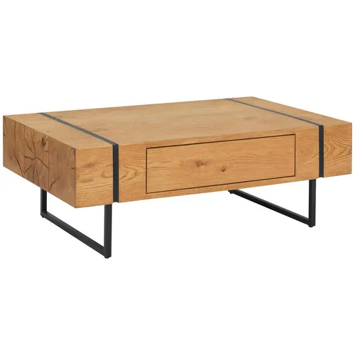 MID.YOU KONFERENČNÝ STOLÍK, prírodná farba, čierna, drevo, kov, kompozitné drevo, 110/70/40 cm