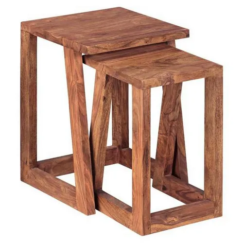 MID.YOU SADA PRÍRUČNÝCH STOLÍKOV, indický palisander, farba indického palisandra