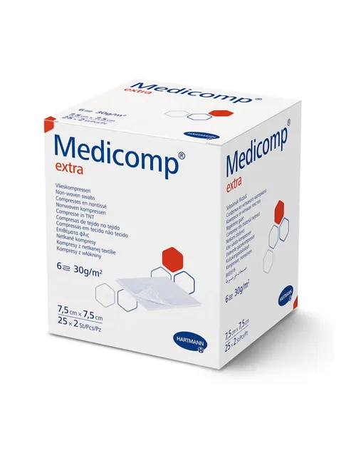 Comprese sterile Medicomp Extra 7,5 x 7,5 cm, 25 bucati – Hartmann