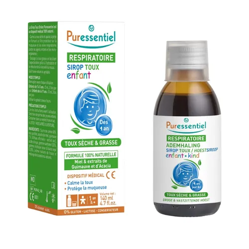 Puressentiel Ademhaling Hoestdrank Kind - 140ml