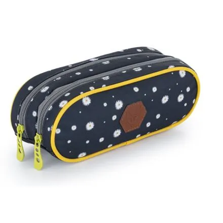 OXYBAG Puzdro etue 2 zipsy - OXY SCOOLER Daisy black