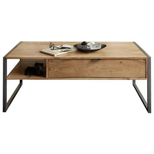 Livetastic KONFERENČNÝ STOLÍK, antracitová, farba akácie, drevo, kov, 120/60/45 cm