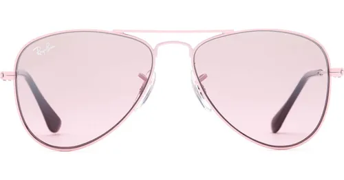 Ray-Ban Junior Aviator RJ9506S 211/7E - pilot solglasögon, barn, rosa, spegelglasögon