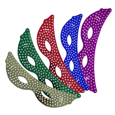 Rappa Papierová škraboška zlaté bodky 6 ks v sáčku