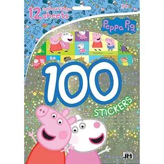 Jiri Models 100 samolepiek s omaľovánkovými listami Prasiatko Peppa