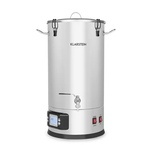 Klarstein Maischfest caldera de maceración 5 piezas1500/3000W 25l LCD Touch acero inoxidable