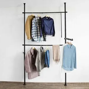SOBUY Walk-In Closet Modulær Garderobe, Sort