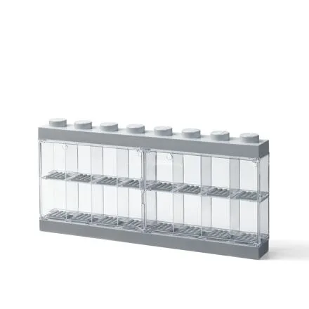 LEGO zberateľská skrinka na 16 minifigúrok - šedá