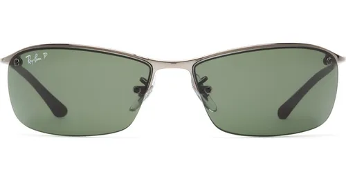 Ray-Ban RB3183 004/9A 63 - rechteckig sonnenbrillen, herren, grau, polarisiert