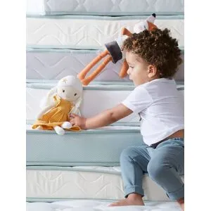 VERTBAUDET Poupée en tissu + 2 robes blanc