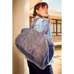 Promod Sac polochon brodé Femme Jean moyen