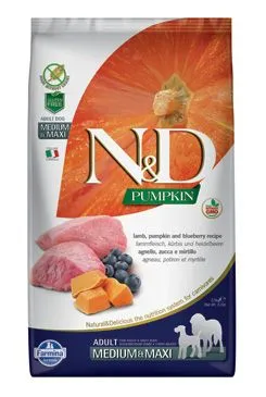 N&D Pumpkin Dog Adult M/L Lamb & Blueberry 2,5kg