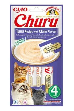 Churu Cat tuna recipe with clam flavor 4x14g