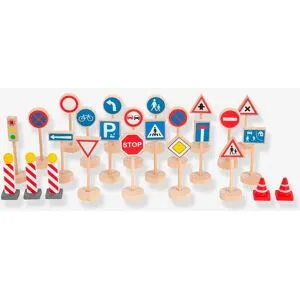 Ensemble de panneaux de signalisation pour enfants en bois small foot®, 25 pièces multicolore