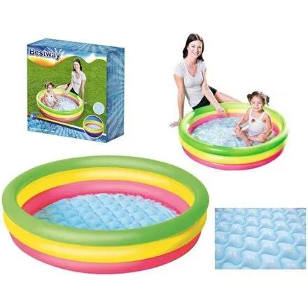 Bestway Nafukovací bazénik ružovo-žlto-zelený, priemer 105 cm