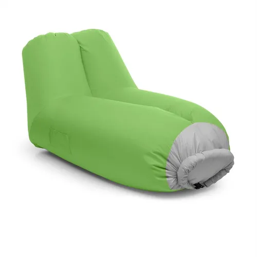 Blumfeldt Airlounge Sofá inflable 90x80x150cm Mochila Lavable Poliéster verde